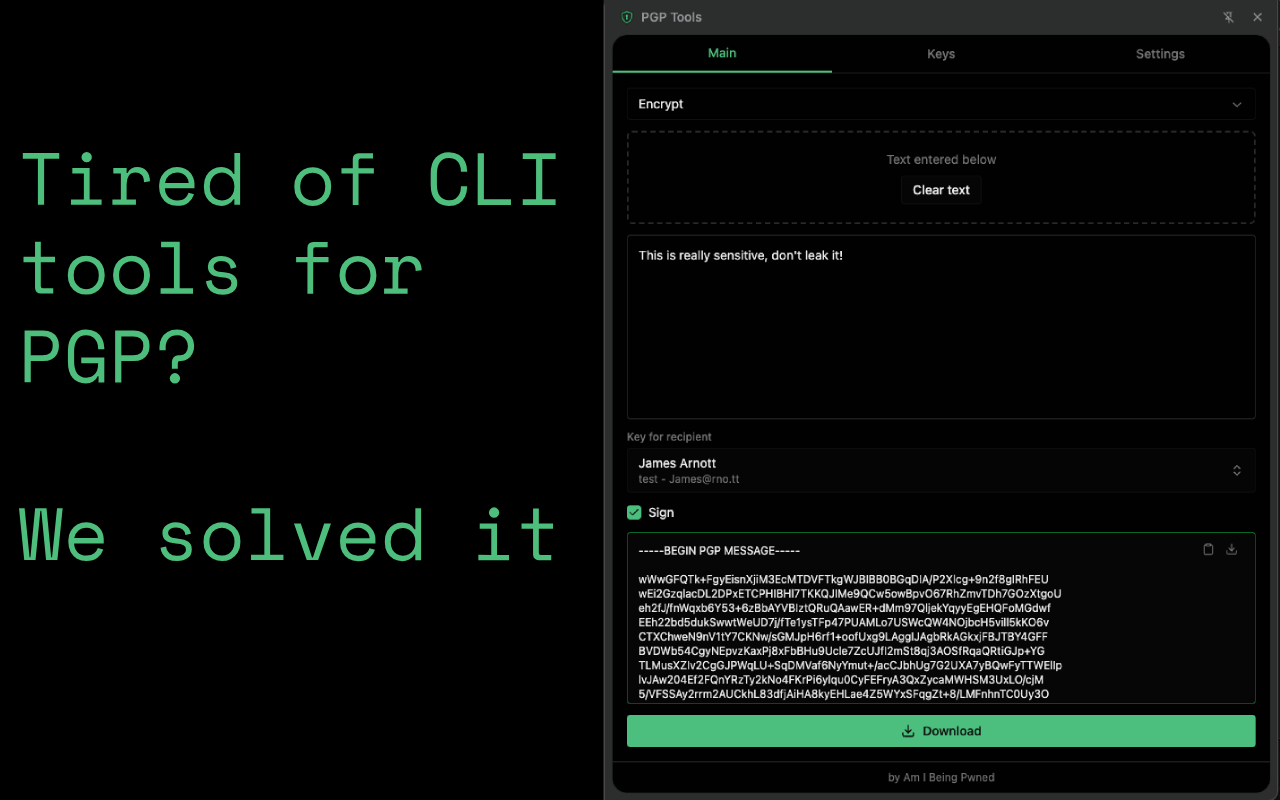 We open-sourced PGP Tools - a browser extension that does PGP properly